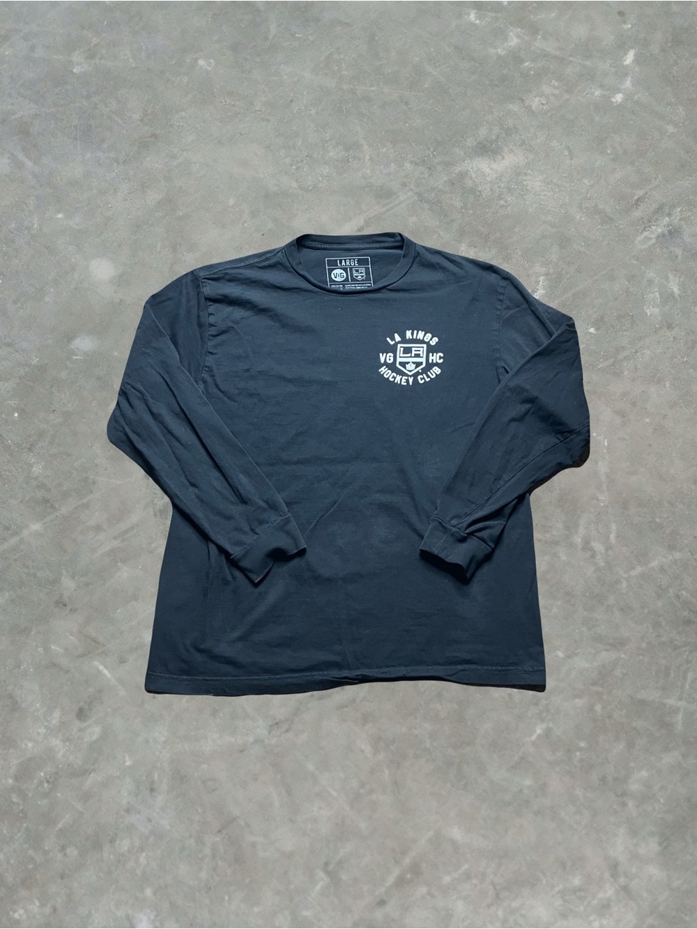 Los Angeles Kings Violent Gentlemen Long Sleeve Graphic Tee Mens L Black NHL